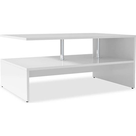Maison Exclusive - Couchtisch Holzwerkstoff 90x59x42 cm Weiß (1/5)