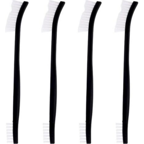 Set mit 4 doppelseitigen Nylon-Reinigungsbürsten, kleine Multifunktionsbürsten, langlebig und geeignet zur Reinigung von Ritzen, Schmuck, Fahrrädern, Autos und Duschköpfen.