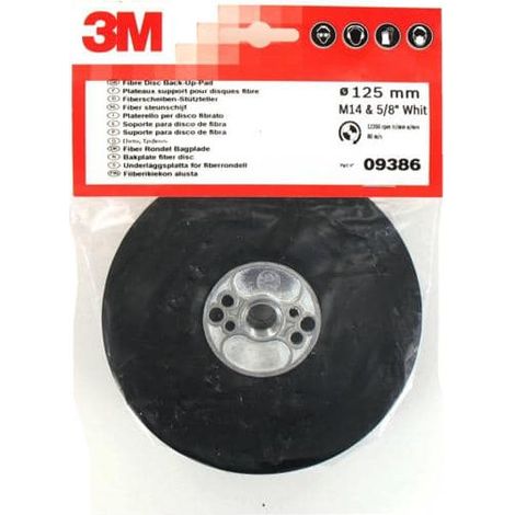 apoyo suave meseta de 3M para discos de fibra de 125 mm de diámetro M14