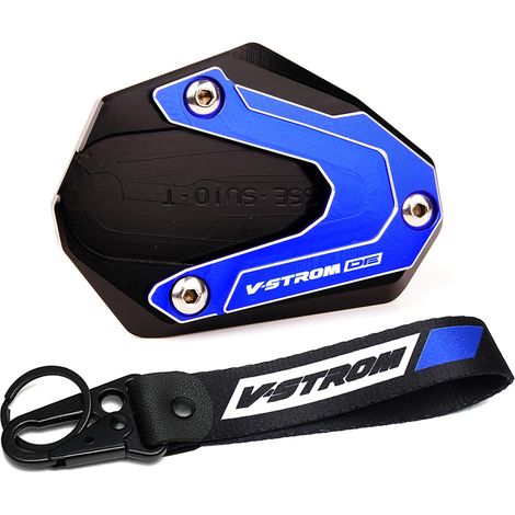 (1 jeu - Bleu) Compatible avec V-STORM 800DE 2023 VSTROM 800DE V-strom 800 de CNC Béquille latérale de moto, extension, porte-clés maxpower (1/3)
