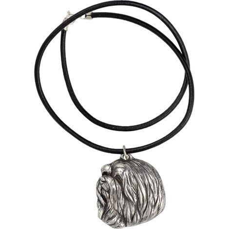Collar con colgante de perro Havanés, chapado en plata, para amantes de los perros, joyería única de Art-Dog. (1/4)