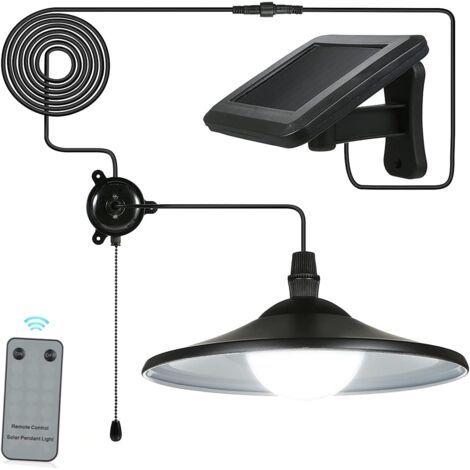 LaBlanc - Lampe Solaire Extérieur Jardin, Lumières de hangar sensibles à l'énergie solaire suspendues extérieures à LED E27, lampe de décoration pendante étanche avec Télécommande et contrôle en ligne (1/5)