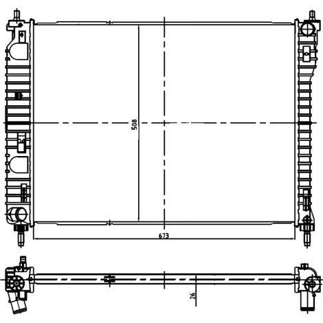 Radiateur, refroidissement du moteur NRF 550013 CHEVROLET 20777047 20942542