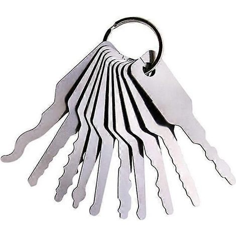 Kit de 10 clés de réparation pour serrures de voiture, etc., en acier inoxydable - Yx (1/5)