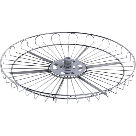 VS COR Wheel Eckschrank-Drehboden 4/4-Kreis 720 mm Classic Silber