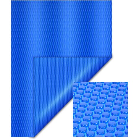 Wiltec Pool Solarfolie 5 x 8 m, blau, Poolheizung aus 120 µ starkem PE Film, Poolabdeckung Poolplane Solarplane rechteckig