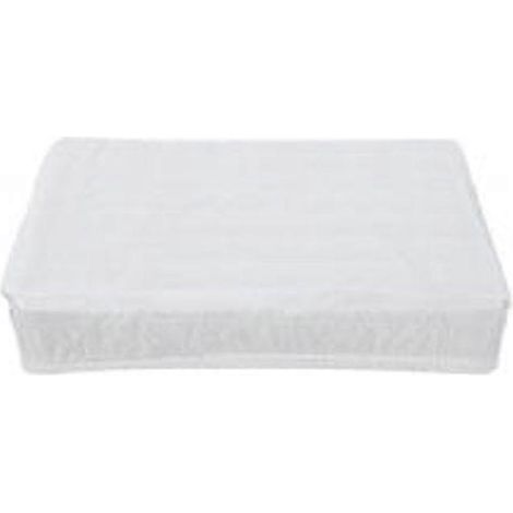 Housse de climatiseur en tissu matelassé blanc - Double isolation, anti-poussière, facile à installer, économe en énergie (1/5)