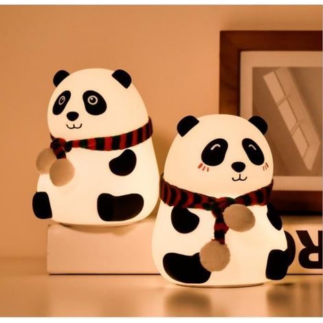 Silikon-Panda-Nachtlicht – USB-aufladbar – Kinder – Weiß (1/4)