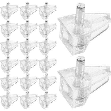 Lot de 50 supports d'étagère transparents, robustes et faciles à installer sans outils, invisibles, (1/5)
