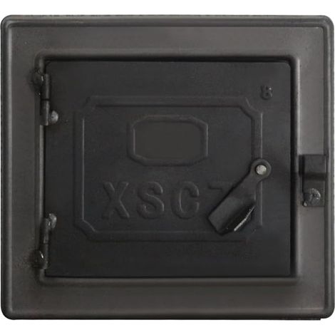 Porte de cheminée pour Foyer Bois poêle à Bois en Acier Four Visite chaudière Grille de Ventilation Accessoires cheminée Porte de Four Grille de Foyer (232X212mm) (1/5)