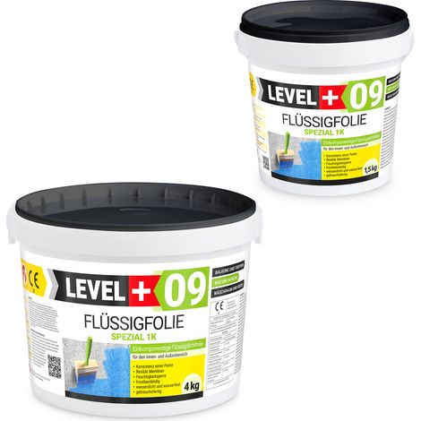 LEVEL+ Flüssigfolie Abdichtung Dichtfolie Flexibel L+09 - 5,5KG