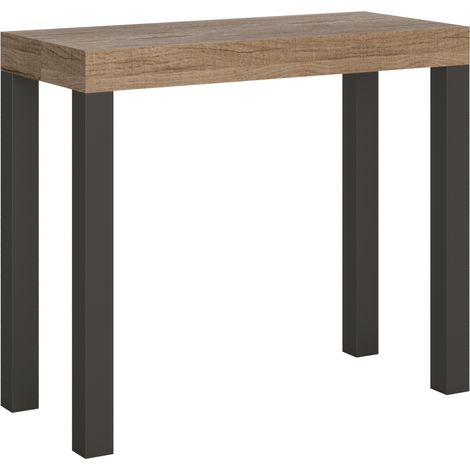 Consolle allungabile 90x40/300 cm Everyday Quercia Natura telaio Antracite (1/5)