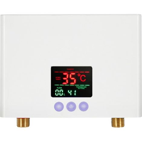 Mini electric instant water heater, Instant water heater, Small instant water heater with LED temperature display, 220V kitchen water heater, 3KW electric instant shower water heater