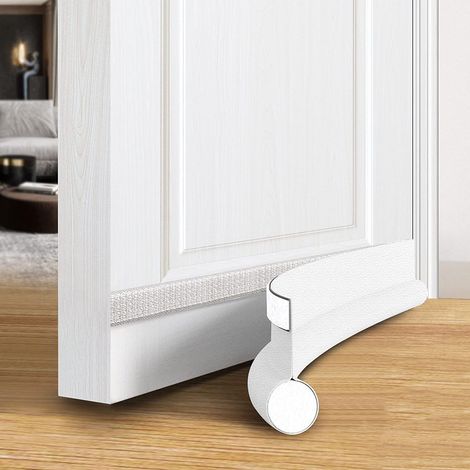 Joint d'étanchéité de porte unilatéral, coupe-froid de 91 cm (35,8 po), découpable, isolant, joint d'étanchéité et insonorisant, convient aux portes intérieures et extérieures, paquet de 1, blanc (1/5)
