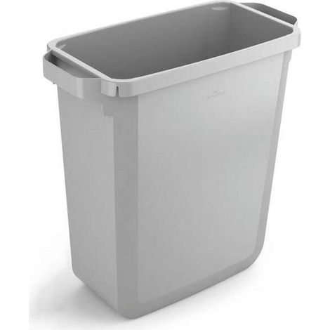 Durable DURABIN ECO 1800503050 Bidone della spazzatura 60 l Plastica (L x A x P) 590 x 600 x 282 mm Grigio 1 pz.