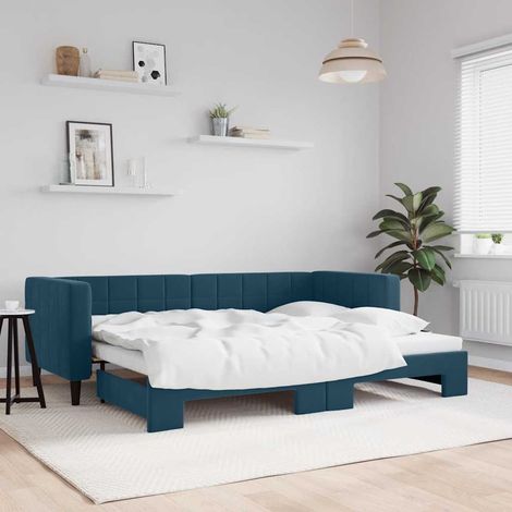 vidaXL Sofá cama nido terciopelo azul 80x200 cm (1/5)