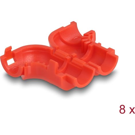 Delock Pinzas para cables para doblar, 8 piezas rojo