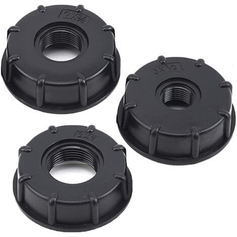 3 pieces of 1000 liter chemical barrels, urea barrels, IBC ton barrel gaskets, ton barrel accessories, plastic gaskets, 6-point inner thread (3/4 inch) (1/5)