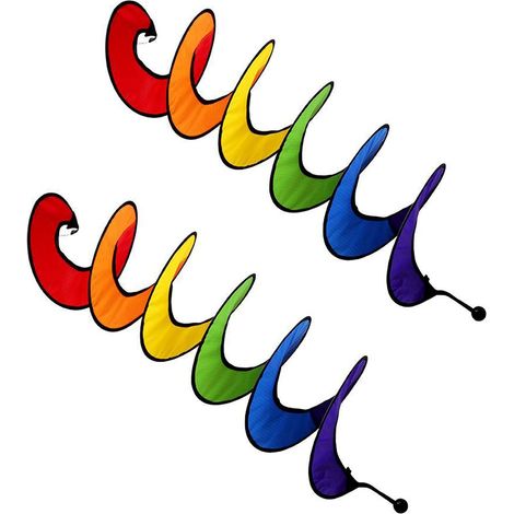 2 pezzi Mulino a vento a spirale Arcobaleno Girandola a vento Mulino a vento a spirale Arcobaleno Girandola da campeggio Protezione UV e durevole Campanelli eolici colorati Decorazione da giardino (1/5)