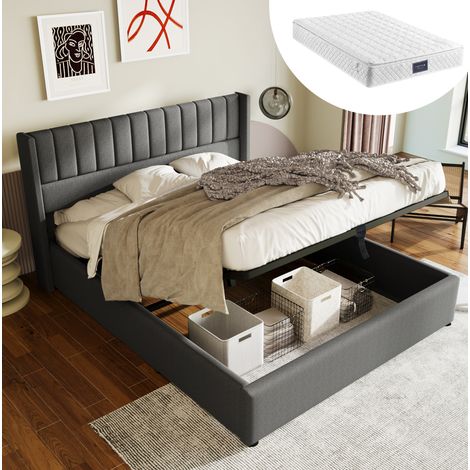 cama matrimonio con almacenaje hidráulico 160x200 DESVIAE (1/5)