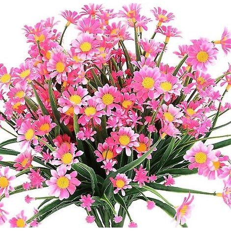 Fleur artificielle magnifique en plastique résistant aux UV, fausse fleur de cimetière, plante artificielle de printemps et d'été, fleur artificielle pour mariagerose (1/5)