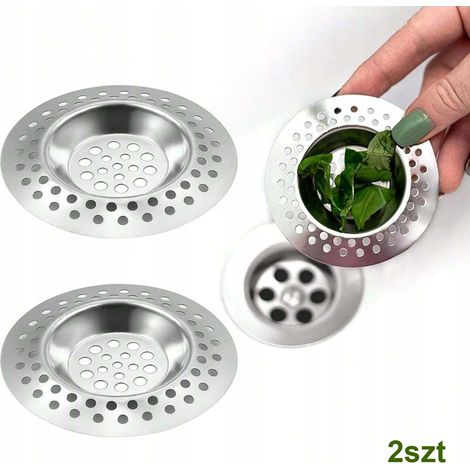 Colador de acero para fregaderos, fregaderos de acero inoxidable, juego de 2 coladores (1/5)