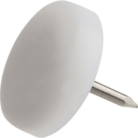 DRANSFELD, Gleiter rund, Durchmesser 25mm zum Einschlagen Kunststoff weiß 100 Stk (1/3)