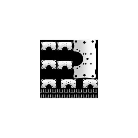 Cabinet de la Charnière de la Réparation de la Plaque d'Acier Inoxydable Charnière de Réparation de Supports Pack de 8 Plat de pattes de Fixation pour Meuble de Cuisine Meuble de Porte avec des Vis 48 (1/5)