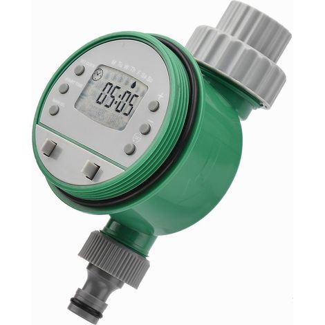 Lepmerk Digitaler automatischer Bewässerungstimer, programmierbarer Gartenbewässerungstimer, batteriebetrieben, Intell-US Standard-Grau