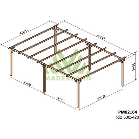 Cochera de Madera Rio (Maderland) - 600 x 420 cm