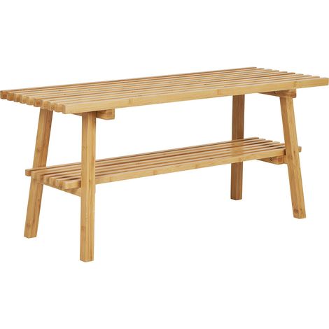 Saona - banc avec rangement - bambou naturel - 70 cm - bois (1/4)