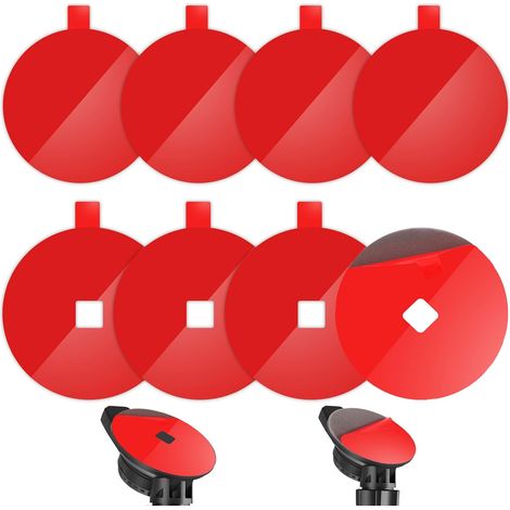 8pcs Tampons Adhésif Dashcam, Rondes Résistantes à la Chaleur Adhésif pour Pare Brise pour Support de Téléphone de Voiture et Caméra Embarquée (1/5)