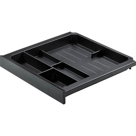 Range accessoires coulissant pour tiroir avec compartiments hauteur 40 - Décor : Noir - Hauteur : 40 mm - Matériau : Plastique - Profondeur : 360 mm - HETTICH