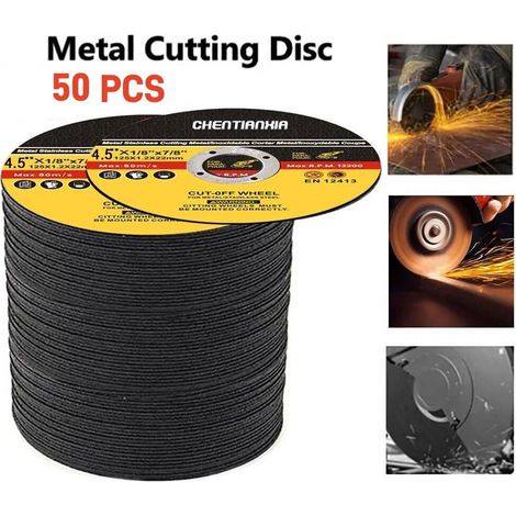 Metall-Trennscheibe 115 mm x 1,2 mm ultradünn – 50 Stück, für Stahl & Edelstahl, Winkelschleifer, Aluminiumoxid, max. 13.300 RPM, 80 m/s, langlebig & robust, premium Qualität (1/5)