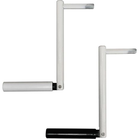 1PZ MANOVELLA PER ARGANO A FUNE lunghezza esagono 30 mm - nera
