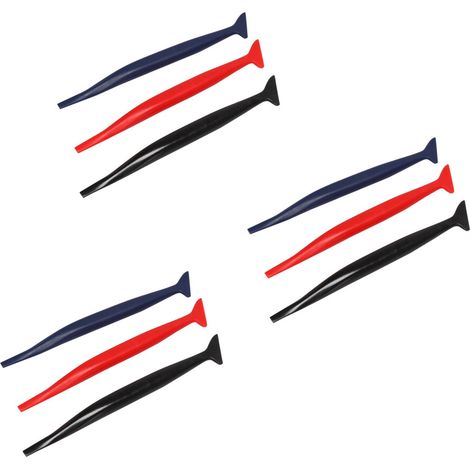 Set di strumenti per pellicole oscuranti 3 in 1 con micro-spatola flessibile e fessura curva, con diversa durezza, per l'installazione di pellicole per veicoli e
