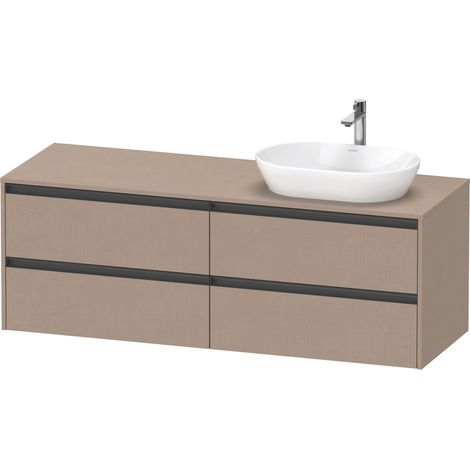 Lavabo consola Duravit Ketho.2, suspendido, recorte de lavabo