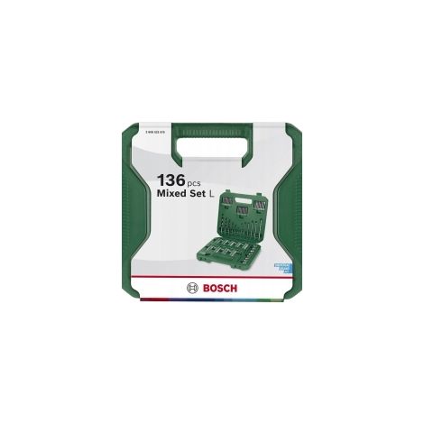 Kit de herramientas Bosch diy mix set 136 piezas versátil compacto