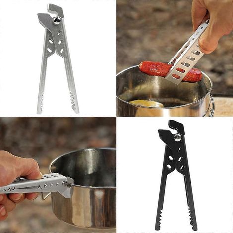 Pince à fondue chinoise portable avec poignée anti-brûlure en alliage d'aluminium (1/4)