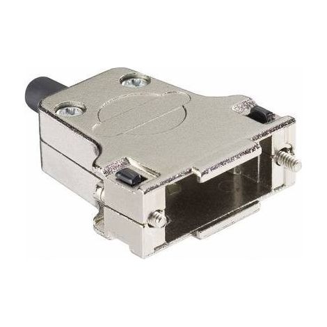 Harting 09 67 037 0344 09 67 037 0344 Guscio SUB-D Numero Poli (num): 37 Metallo 180 ° Argento 1 pz.