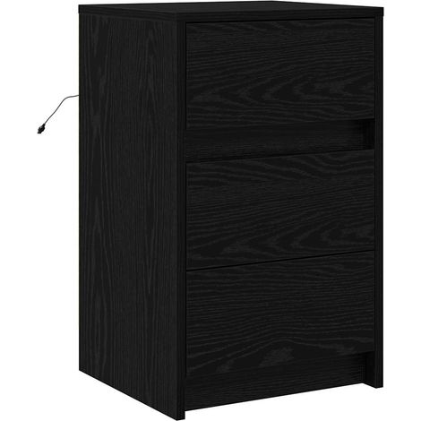vidaXL Armadio da Notte Rovere nero 38 x 34 x 61 cm Legno multistrato