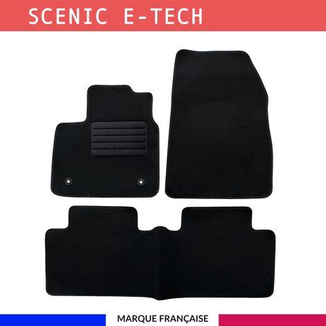 Tapis de sol voiture - Sur mesure pour RENAULT SCENIC E-TECH (dès 03/2024) Antidérapant - 3 pièces : Protection arrière - Moquette (1/5)