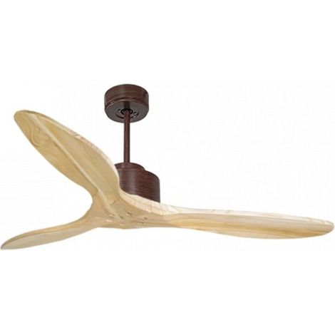 Modulo de KlassFan - Super destratificateur et ventilateur DC 132 cm Marron pales bois clair sans Lumière  25 à 40 m²