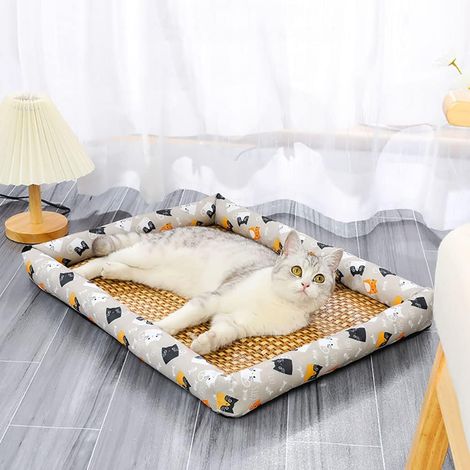 Panier pour chien, tapis rafraîchissant d'été pour animaux de compagnie, panier confortable et respirant pour petits chiens (40 x 30 cm) (1/4)
