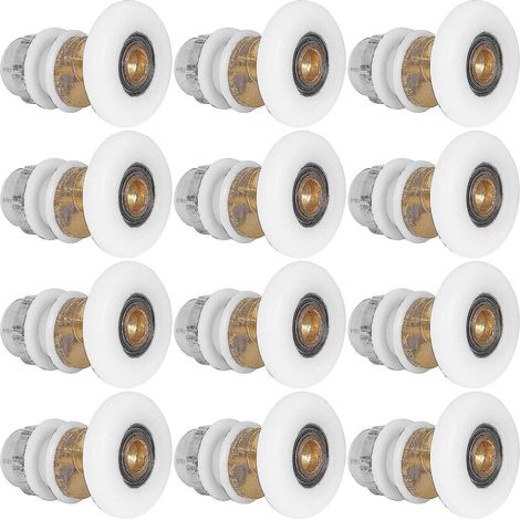 Ensemble de 12 roulettes en laiton de 23 mm pour porte de douche coulissante, épaisseur 6 mm (1/5)