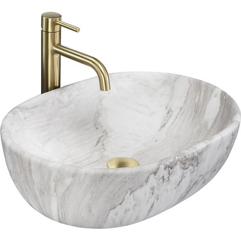 LAVABO SOBRE ENCIMERA REA AMELIA ASH MATT BEIGE (1/4)
