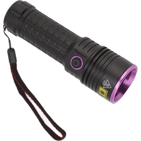 Y48 365nm wiederaufladbare ultraviolette Taschenlampe, Schwarzlicht-Taschenlampe für die Harzhärtung, Währungsprüfung und Skorpion- und Haustierurin-Erkennung. (1/5)