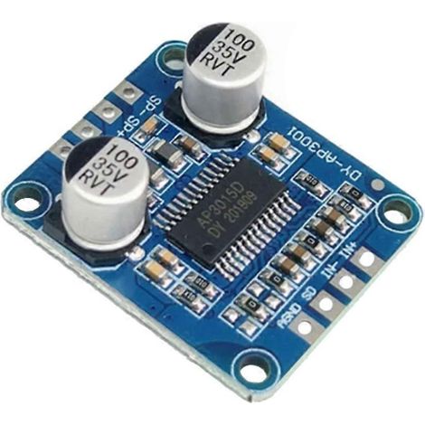 La carte d'amplificateur de puissance DY-AP3001 est un amplificateur mono de classe D de 10 W/20 W/30 W adapté aux haut-parleurs de 4 Ω à 8 Ω, fonctionnant en courant continu de 8 V à 24 V. (1/4)