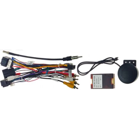 Compatible avec le système de navigation Android du Hummer H2 de 2008 : câble d'alimentation et boîtier de protocole.