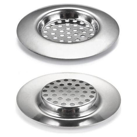 royaluxe-2 Pcs Filtre évier Cuisine, Tamis lavabo en INOX, Filtre Cheveux Douche, Filtre de Vidange pour évier, Grille Evier Cuisinepour Salle de Bain Cuisine (1/5)